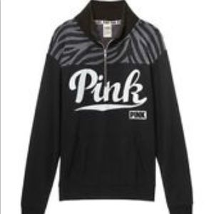 Victoria’s Secret PINK 1/4 zip - Black - size M
